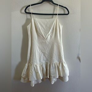 J Crew Fluted Stretch Faille Double Ruffle Hem Party Dress Womens size 4